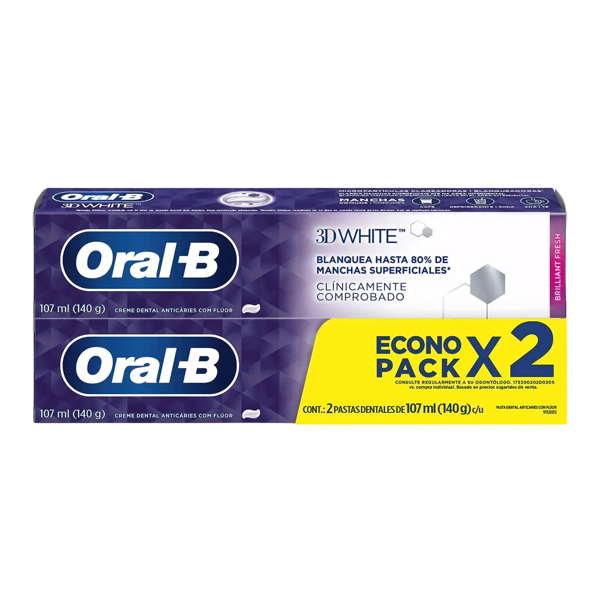 ORALB CREMADENT 3D-WHITE 2PACK 200G x 12 Uds.