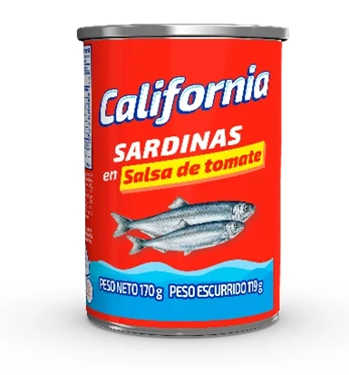 CALIFORNIA SARDINA TOMATE 170 G x 20 Uds.