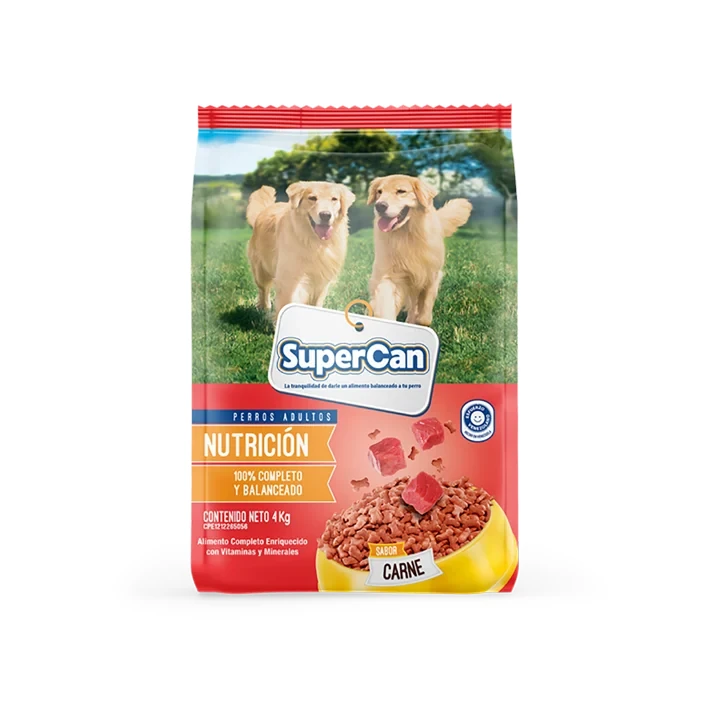 [M340] SUPER CAN CARNE HUESO 4 KG x 5 Uds.