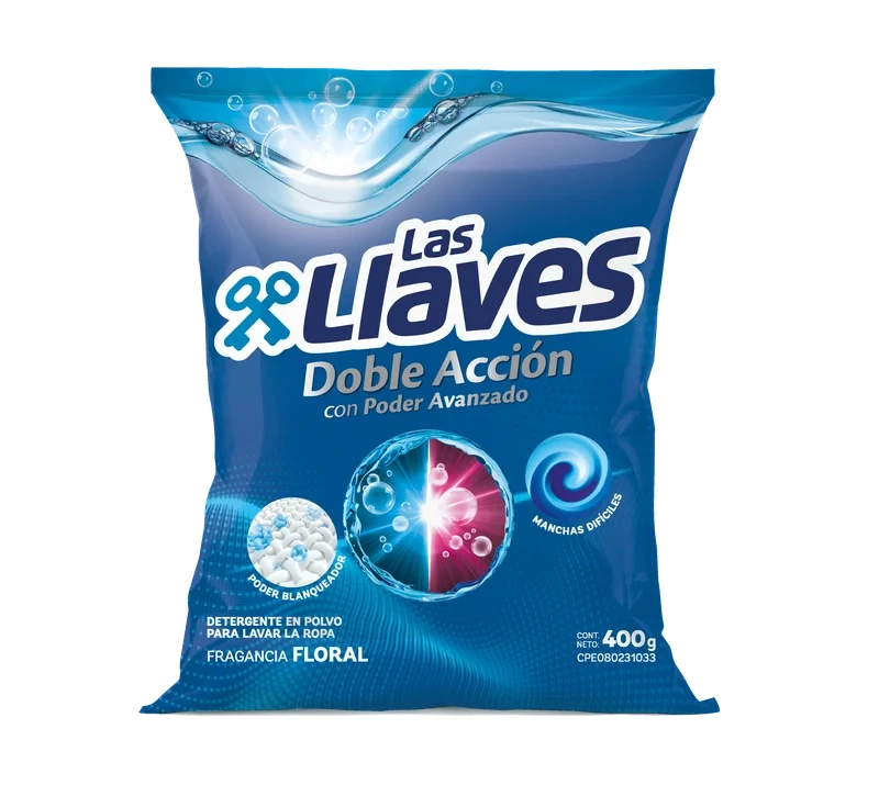 [L406] LAS LLAVES DETERGENTE FLORAL 400Gx16UN