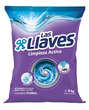 [L419] LAS LLAVES DET. L.ACTIVA FLORAL 5 KGX4Uds.