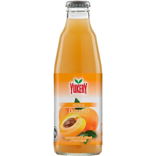 [1012523] YUKERY DURAZNO Botella 250 ml x 12 Uds.
